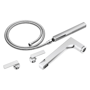 Brizo® T70306-PC Kintsu® Tub Filler, 1.75 gpm at 80 psi Flow Rate, 8 in Center, Polished Chrome, 2 Handles