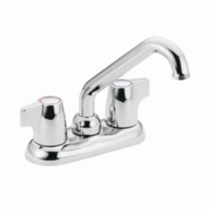 Moen® 74998 Chateau® Centerset Laundry Faucet, 2.2 gpm Flow Rate, 4 in Center, Polished Chrome, 2 Handles