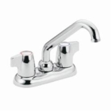 Moen® 74998 Chateau® Centerset Laundry Faucet, 2.2 gpm Flow Rate, 4 in Center, Chrome, 2 Handles