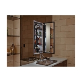 Kohler® 2938-PG-SAA Catalan® Mirrored Cabinet with Hinge, 15 in OAW x 36 in OAH, Anodized Aluminum, Satin