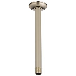 Brizo® RP48986PN Shower Arm, 10 in L, Ceiling Mount, 1/2 in NPT, Polished Nickel