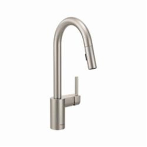Moen® 7565SRS Align™ Pulldown Kitchen Faucet, 1.5 gpm Flow Rate, Spot Resist™ Stainless, 1 Handle, 1 or 3 Faucet Holes, Traditional