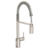 Moen® 5923EWSRS Pre-Rinse Spring Pulldown Kitchen Faucet, Align™ MotionSense Wave™, 1.5 gpm Flow Rate, High-Arc Spout, Spot Resist™ Stainless, 1 Handle