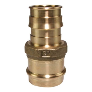 Uponor LFP4512020 ProPEX® Press Adapter, 2 x 2 in Nominal, PEX x Copper End Style, LF Brass