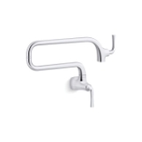 Kohler® 22066-CP Graze® Pot Filler Faucet, 3.2 gpm Flow Rate, Swing Spout, Polished Chrome, 1 Handle