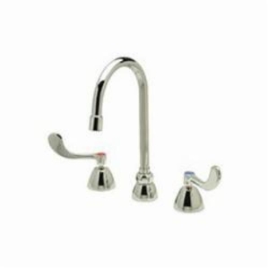 Zurn® AquaSpec® Z831B4 Widespread Bathroom Faucet, Commercial, 2.2 gpm Flow Rate, 6-7/8 in H Spout, 8 in Center, Polished Chrome, 2 Handles, Pop-Up Drain