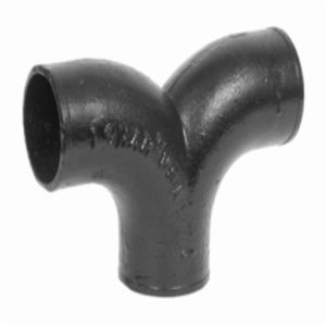 Charlotte NH 00008A 0600 1/4 DWV Pipe Double Bend, 2 in Nominal, Spigot End Style, Cast Iron, Black