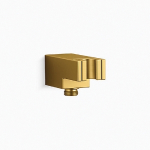 Kohler® 26310-2MB Statement® Square Angle Handshower Holder with Supply Elbow and Integrated Check Valve, Wall Mount, Vibrant® Brushed Moderne Brass