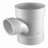 Charlotte PVC 01401 0800, 3 x 3 x 2 in nominal, Hub end style, SCH 30, PVC