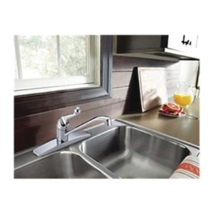 DELTA® 141-SS-DST Collins™ Kitchen Faucet, 1.8 gpm Flow Rate, 8 in Center, Swivel Spout, Stainless, 1 Handle