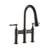 Elkay® LKEC2037AS Kitchen Faucet, Explore™, 1.5 gpm Flow Rate, Antique Steel, 2 Handles, 3 Faucet Holes, Function: Traditional