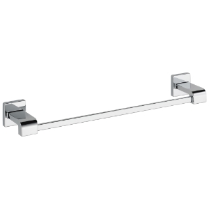 DELTA® 77518 Arzo® Towel Bar, 18 in L Bar, 3-1/2 in OAD x 2-1/8 in OAH, Brass, Chrome