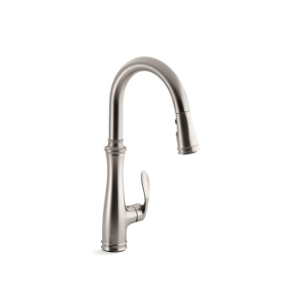 Kohler® 560-VS Bellera® Pull-Down Kitchen Sink Faucet With Three-Function Sprayhead, Vibrant Stainless