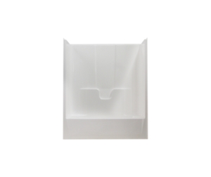 Clarion RE7901R-WH Commercial 1-Piece Tub Shower, 60 in L x 33 in W x 72 in H, AcrylX, White