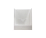 Clarion RE7901R-WH Commercial 1-Piece Tub Shower, 60 in L x 33 in W x 72 in H, AcrylX, White