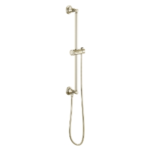 Brizo® 74795-PN Essential™ Shower Series Classic Round Universal Wall Slide Bar With Adjustable Slide, 26-1/2 in L Bar, 4-3/8 in OAD, Polished Nickel