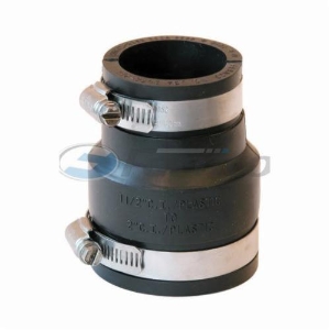 Fernco® 1056-215 Flexible Pipe Coupling, 2 x 1-1/2 in Nominal, Plastic End Style, PVC