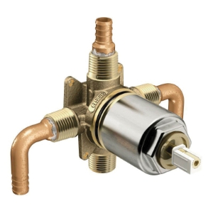 CFG 45319 4-Port Pressure Balancing Tub/Shower Valve, 1/2 in PEX Inlet x 1/2 in IPS/C Outlet, Brass Body