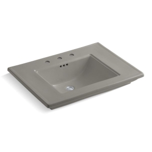 Memoirs® Stately Design Elegant Bathroom Sink With Overflow, Rectangular, 4 in Faucet Hole Spacing, 30 in W x 21-3/4 in D x 8-5/8 in H, Countertop/Drop-In/Pedestalt, Fireclay, Cashmere