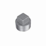 Ward Mfg B.NSP Square Head Solid Plug, Steel, 1-1/4 in Nominal, SCH 40/STD, Galvanized