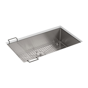 Kohler® 5285-NA Strive® 32 in Undermount Single-Bowl Kitchen Sink With Accessories, Stainless Steel