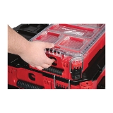 Milwaukee® PACKOUT™ 48-22-8435 Compact Impact-Resistant Tool Organizer, 4.61 in H x 15.24 in W, Polymer, Red