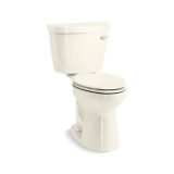 Kohler® 31621-RA-96 2-Piece Chair Height Toilet, Cimarron® Comfort Height®, Elongated Bowl, 16-1/2 in H Rim, 12 in Rough-In, 1.28 gpf, Biscuit