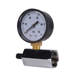 Cherne® 019718 Test Gauge With Hexagonal Test Body, 0 to 100 psi Pressure, 3/4 in Connection, 2 in Dia Dial