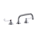 Elkay® LK800AT08T4 Food Service Faucet, 1.5 gpm Flow Rate, 8 in Center, Arc Tube Spout, Polished Chrome, 2 Handles