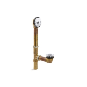 Kohler® 11677-CP Adjustable Bath Drain, 9 in W, 20 ga Brass, Polished Chrome