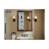 Kohler® 99007-SCF-NA Verdera® Mirrored Cabinet with Adjustable Flip-Out Flat Mirror, 24 in OAW x 30 in OAH, Anodized Aluminum