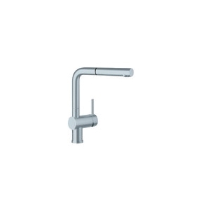 Blanco 441197 Kitchen Faucet, LINUS™, 2.2 gpm Flow Rate, 140 deg Swivel Spout, Satin Nickel, 1 Handle, 1 Faucet Hole