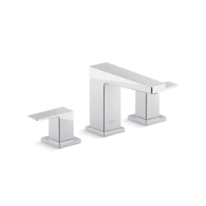 Kohler® 24857-4-CP Honesty® Widespread Bathroom Sink Faucet, 0.5 gpm, 4-1/8 in H Spout, 8 to 16 in Center, Polished Chrome, 2 Handles, Pop-Up Drain