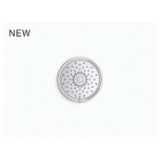 Kohler® 22170-BN Purist® Multi-Function Showerhead with Katalyst® Air-Induction Technology, 2.5 gpm Max Flow, 3 Sprays, Wall Mount, 5-1/2 in Dia x 4-5/16 in H Head, Vibrant® Brushed Nickel