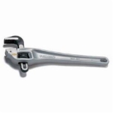 RIDGID® 31130 24 Series Offset Pipe Wrench, 3 in Pipe, 24 in OAL, Hook Jaw, Aluminum Handle, Standard Adjustment, Silver