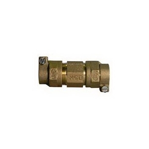 A.Y. McDonald 5140-018, 74758-22 Octagonal Straight Coupling, 1 x 1-1/2 in Nominal, -22 CTS Mac-Pak Compression End Style, Brass