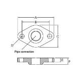 Grundfos 96409356 Flange Set, 1-1/4 in, Bronze