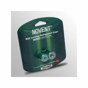Novent® 86662 Keyless Locking Refrigerant Cap, 1/4 in Thread, Green