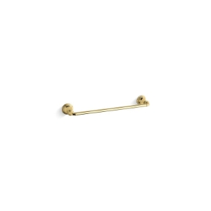 Kohler® 10550-PB Towel Bar, Devonshire®, 18 in L Bar, 3-11/16 in OAD x 2-3/8 in OAH, Metal, Vibrant® Polished Brass