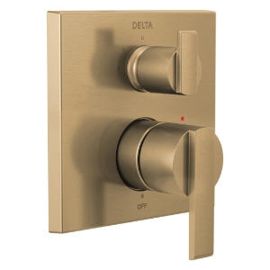 DELTA® T24867-CZ Monitor® 14 Angular Modern Valve Trim with 3-Setting Integrated Diverter, Champagne Bronze