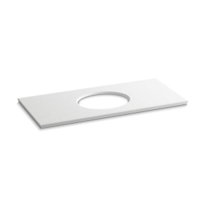 Kohler® 5424-S33 Solid/Expressions™ Solid Surface Bathroom Sink, 1-1/4 in OAH x 49-5/8 in OAW x 22-13/16 in OAD, White Top