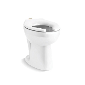 Kohler® 96057-L-0 Highcliff™ Ultra Flushometer Toilet Bowl, White, Elongated Shape, 10 or 12 in Rough-In, 16-5/8 in H Rim, 2-1/8 in Trapway