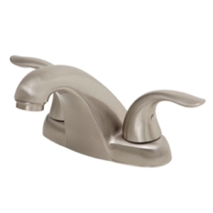 Gerber® G0043011-BN Viper™ Lavatory Faucet, Brushed Nickel, 2 Handles, Metal Touch-Down Drain, 1.2 gpm Flow Rate