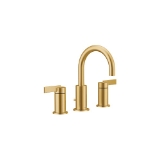 Moen® T6222BG CIA™ Lavatory Faucet Trim, 1.2 gpm Flow Rate, 5 in H Spout, 8 to 16 in Center, Brushed Gold, 2 Handles, Lift Rod Drain