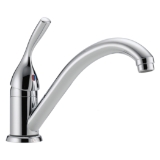 DELTA® 101-DST Classic Kitchen Faucet, 1.8 gpm Flow Rate, Swivel Spout, Chrome, 1 Handle