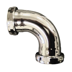 Jones Stephens™ T74004 90 deg Pipe Double Elbow, 1-1/2 in Nominal, Brass, Polished Chrome