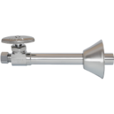 LEGEND® 114-213NL S-582NL (R-14) Multi-Turn Straight Supply Stop Valve, 1/2 x 3/8 in Nominal, C x Compression End Style, 110 psi Pressure, Brass Body, Polished Chrome