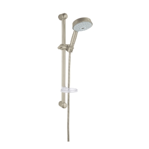 GROHE 27140EN0 Rainshower™ Rustic 130 Shower Set, 1 Shower Head, 2.5 gpm, 69 in L Hose, G-1/2 Connection, Brushed Nickel