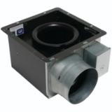 Panasonic WhisperCeiling® DC™ FV-0511VQL1 Round Duct Square Grille Ventilation Fan/Light with ECM Motor, L-Shaped Mounting Bracket, LED Lamp, 120 VAC, Zinc Aluminum Magnesium Housing