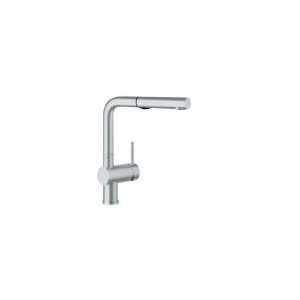 Blanco 441404 Kitchen Faucet, Linus™, 2.2 gpm Flow Rate, 140 deg Swivel Spout, Satin Nickel, 1 Handle, 1 Faucet Hole